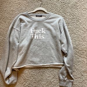 Nasty Gal Cropped Sweatshirt